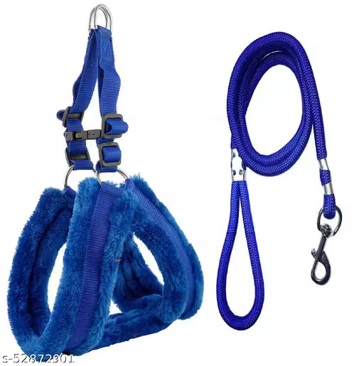 Soft Padded No-Pull Dog Harness with Heavy-Duty Rope Leash – Adjustable Pet Walking Set